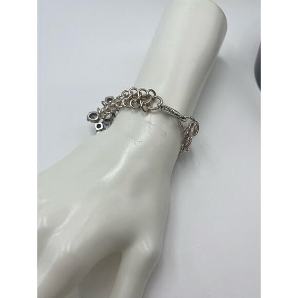 Lulu Frost for J. crew Gold Tone Rhinestone Cluster Statement  bracelet - Picture 7 of 13